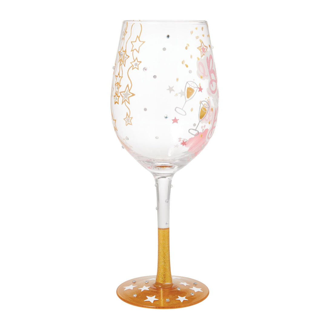 Bestie of the Bride Hand Painted Wine Glass