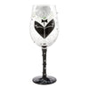 Two Hearts One Love Groom Hand Painted Wine Glass