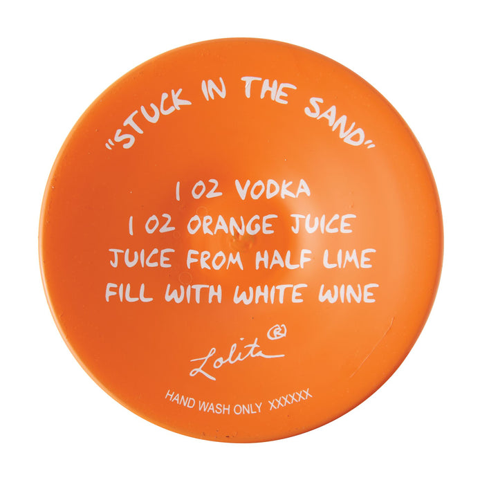 Stuck in the Sand Hand Painted Wine Glass