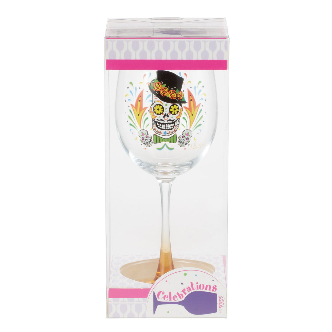Celebrations 4-Glass Bundle: Sugar Skull Wine Glass