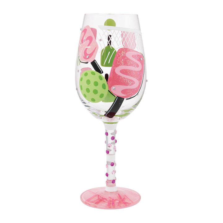 Dink then Drink Hand Painted Wine Glass