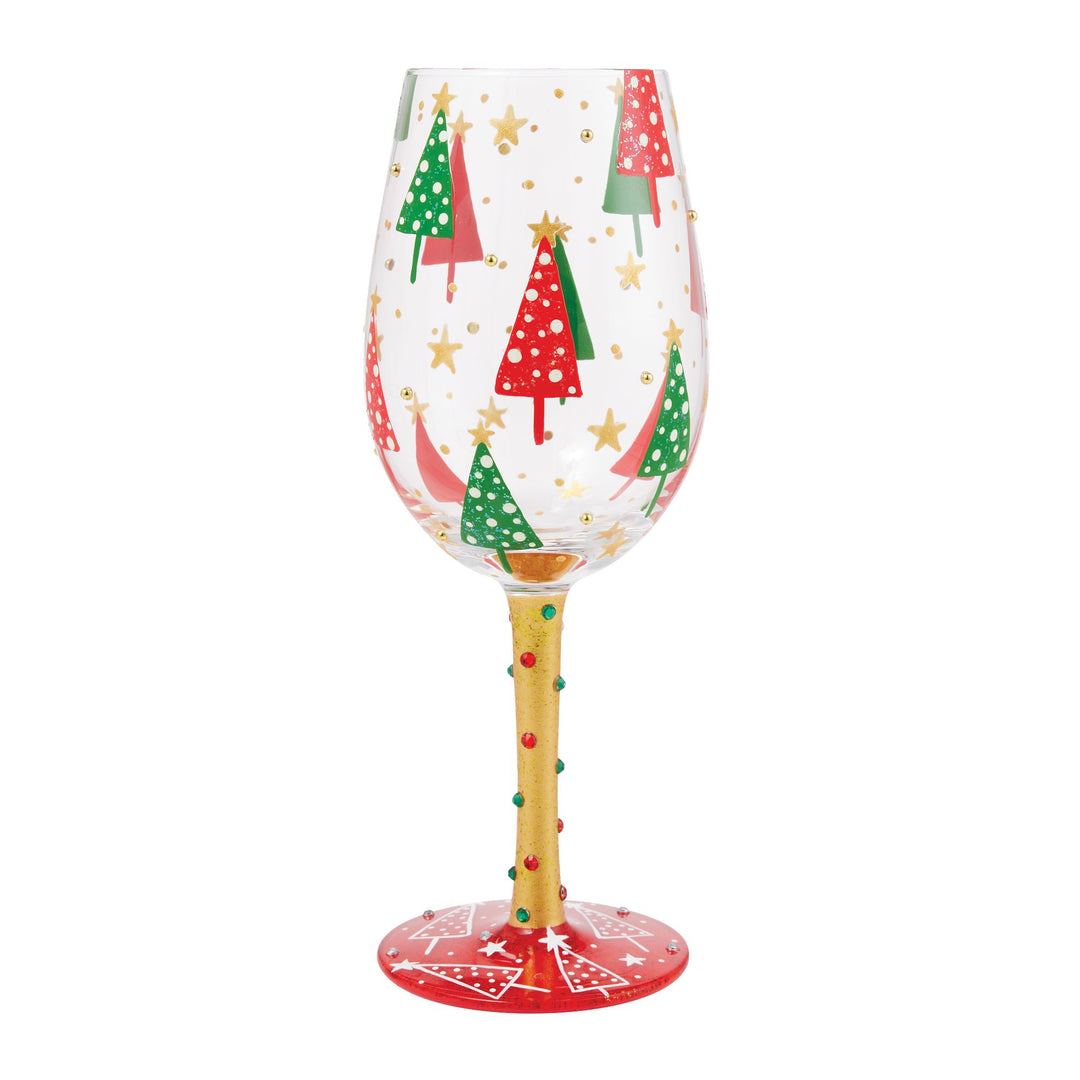 Most Wonderful Time Hand Painted Wine Glass