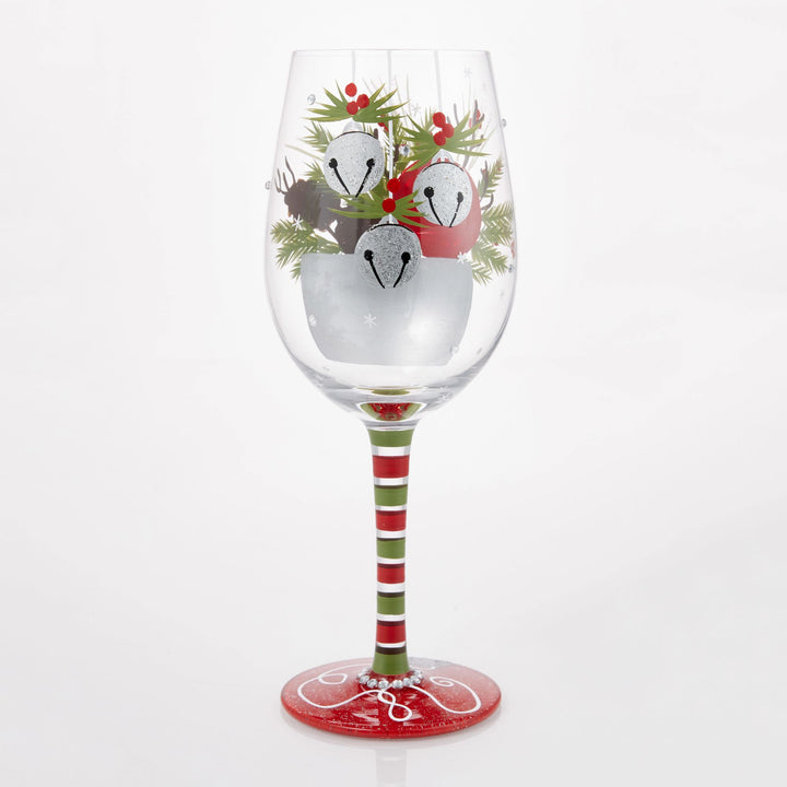 Best Christmas Ever Hand Painted Wine Glass