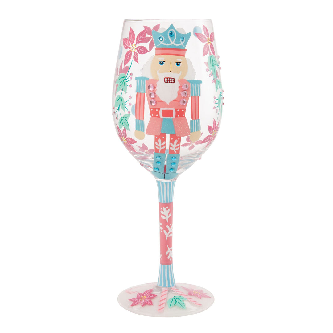 Nutcracker Delight Hand Painted Wine Glass