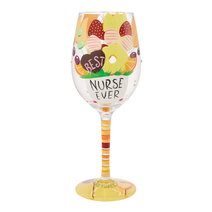 Best Nurse Ever Wine Glass