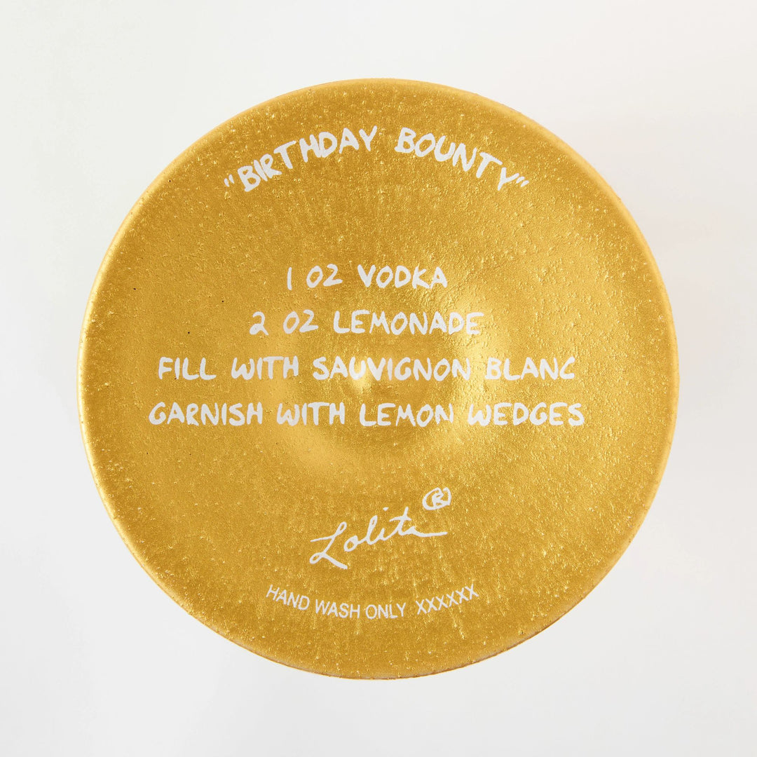 Birthday Bounty Hand Painted Wine Glass