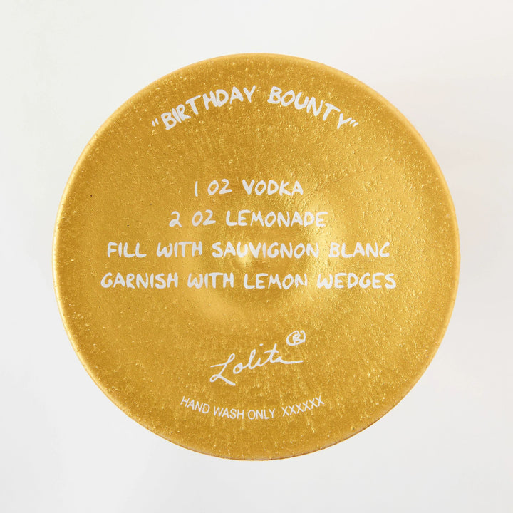 Birthday Bounty Hand Painted Wine Glass