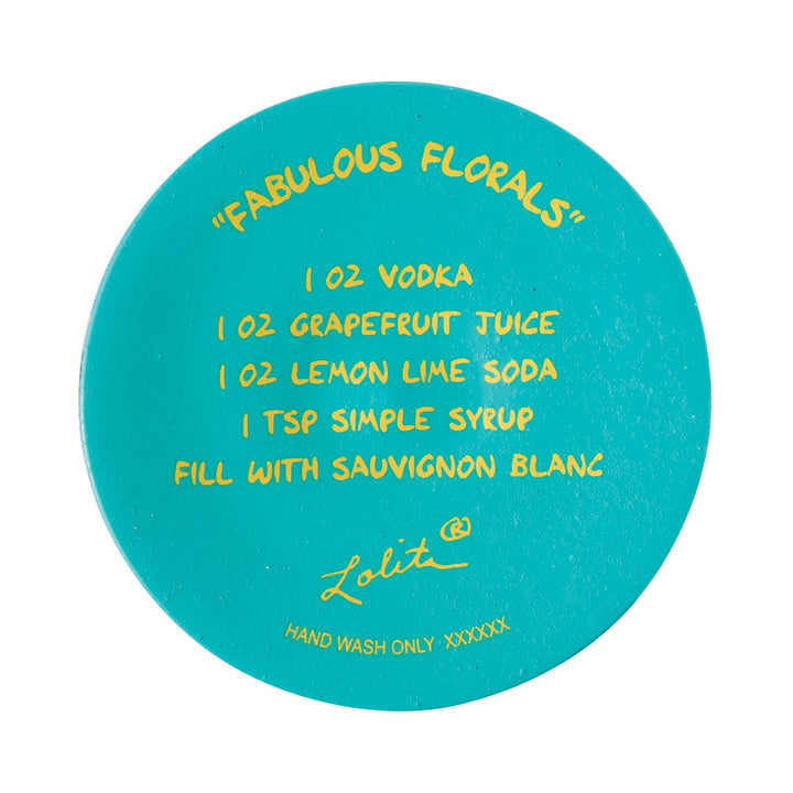 Fabulous Florals Hand Painted Wine Glass