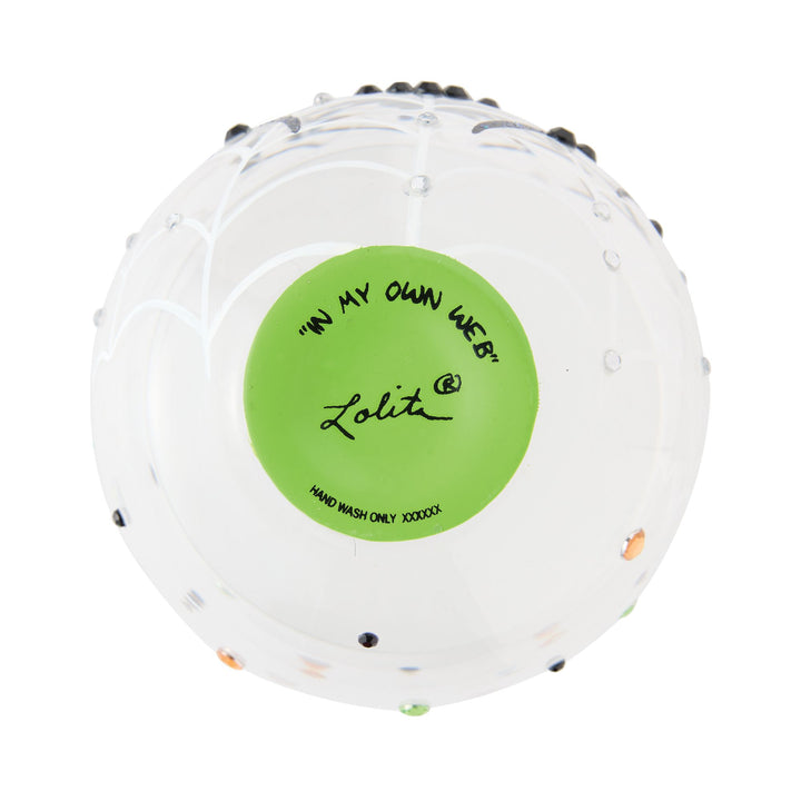 In My Own Web Hand Painted Stemless Wine Glass