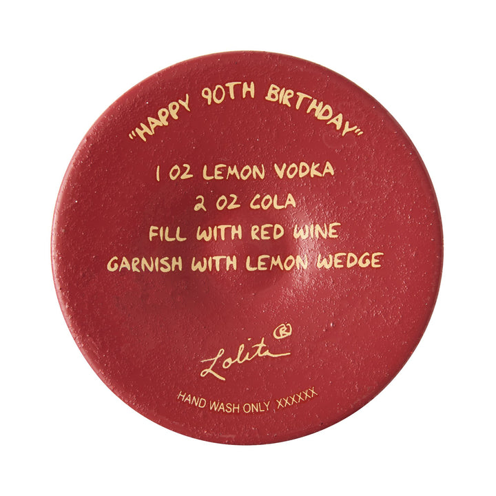 Happy 90th Birthday Hand Painted Wine Glass
