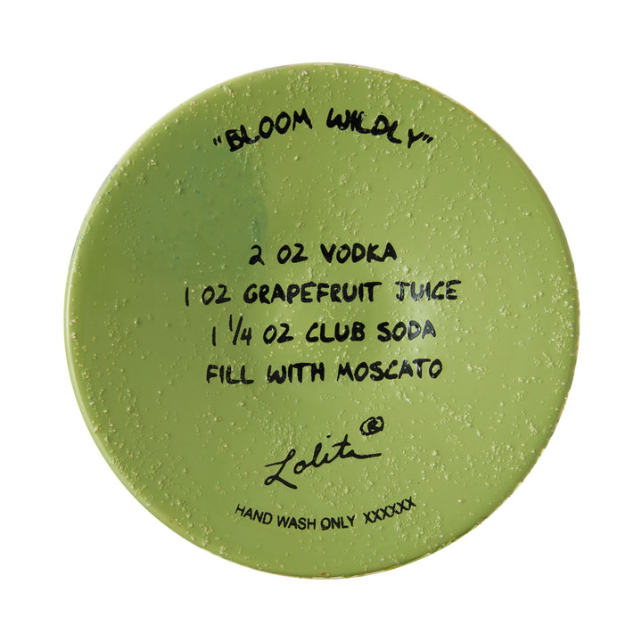 Bloom Wildly Hand Painted Wine Glass
