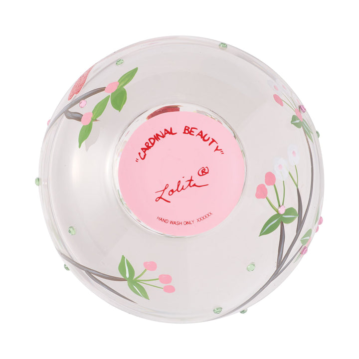 LOLITA Cardinal Beauty Hand Painted Stemless Wine Glass