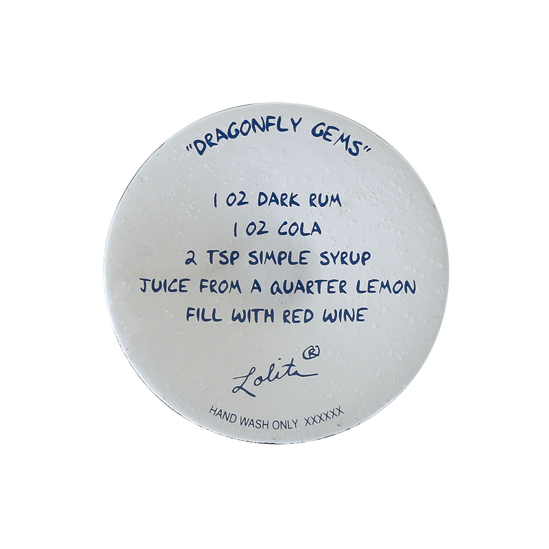 Dragonfly Gems Hand Painted Wine Glass