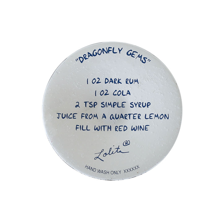 Dragonfly Gems Hand Painted Wine Glass