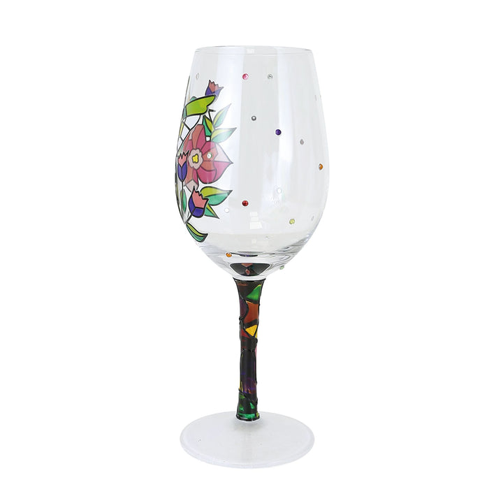 Flight Of The Jewels Hand Painted Wine Glass