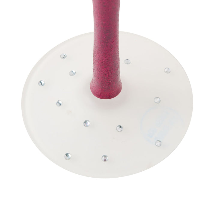 Perfectly Pink Christmas Hand Painted Wine Glass