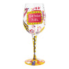 Lolita Birthday Girl Artisan Painted Wine Glass Gift