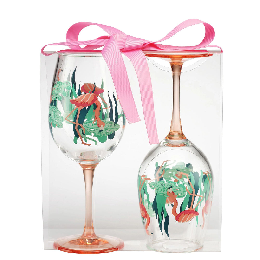 Flamingo Acrylic Stemmed