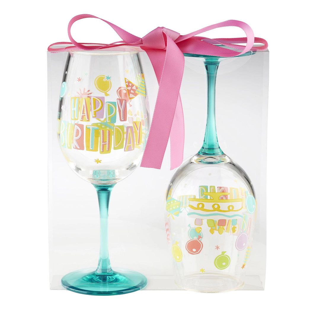 Happy Birthday Acrylic Stemmed