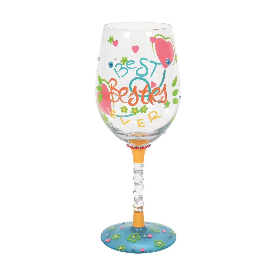 Best Friend Wine Glass