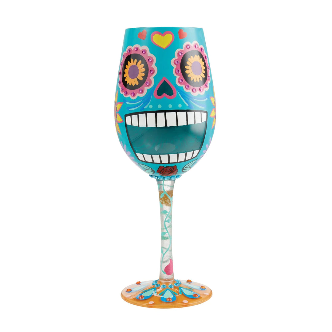 Day of the Dead Wine glass