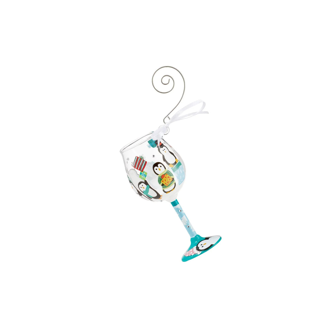 penguin ornament glass