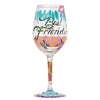 Lolita Best Friends Always Hand Painted Wine Glass Gift