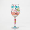 Lolita Best Friends Always Hand Painted Wine Glass Gift