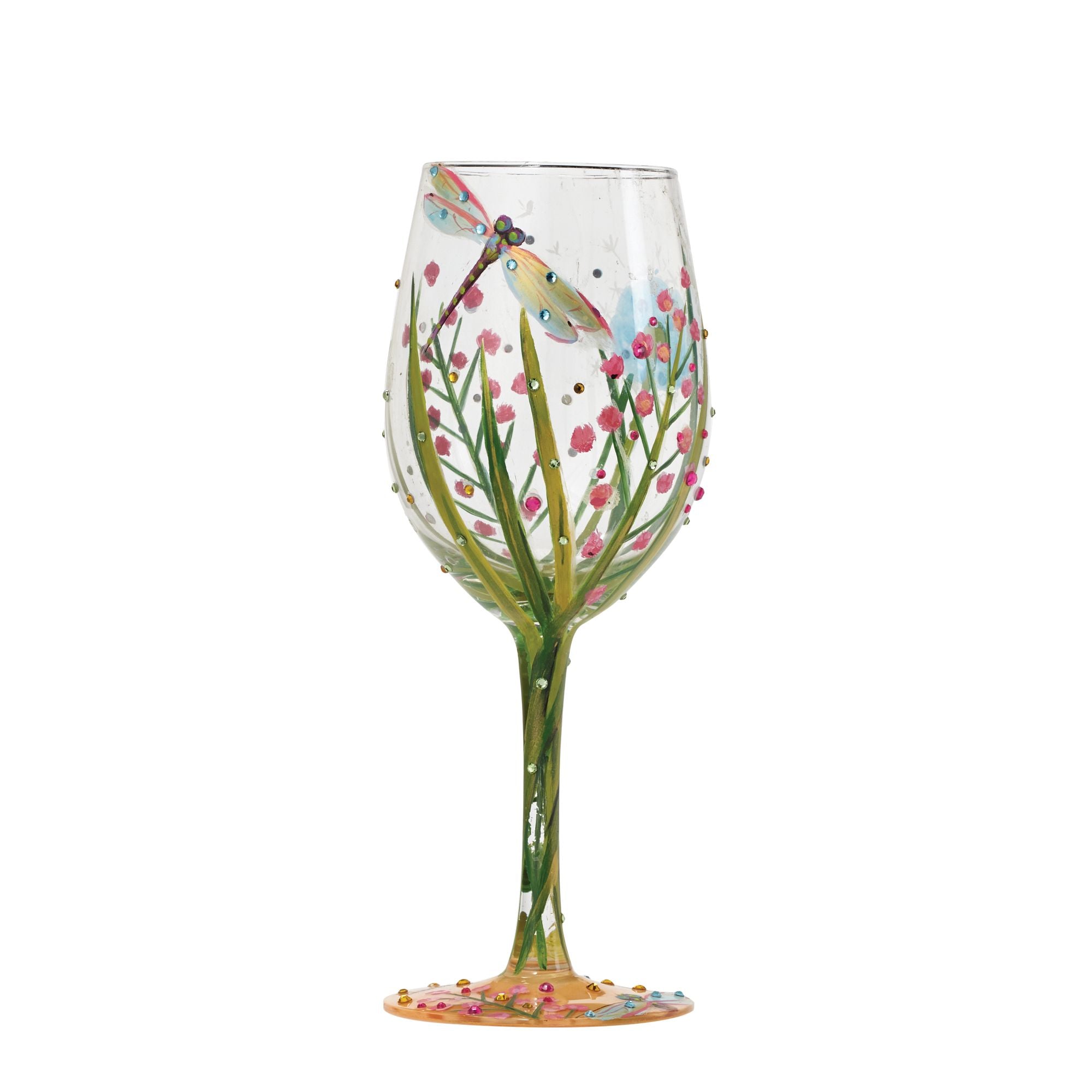 Dragon Glassware Stemless Wine Glasses, Iridescent Glass with