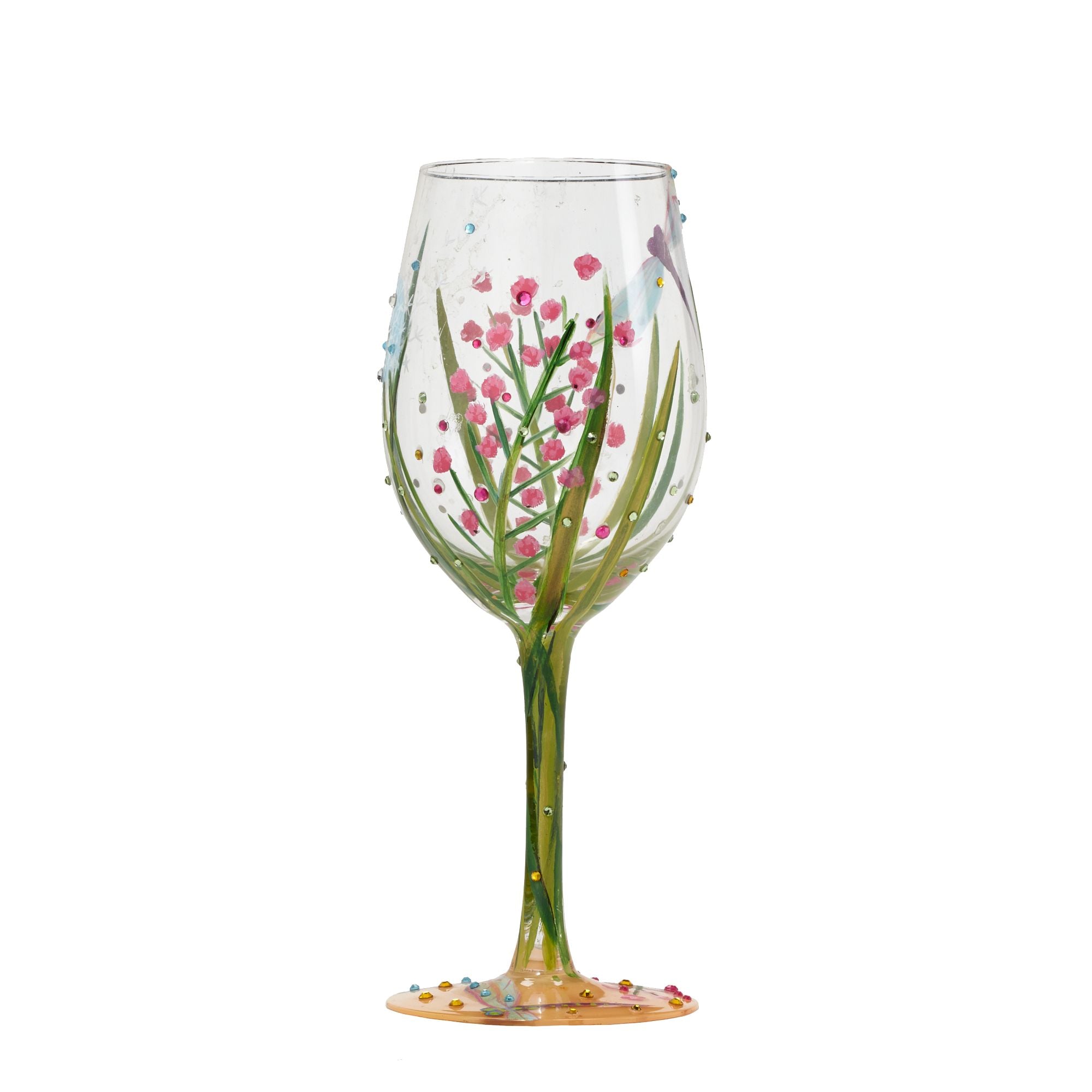 Wine Glass with Decorated Stem - Wine Is Life Store