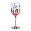 Land of the Free Hand-Painted Artisan Wine Glass, 15 oz.