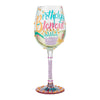 Birthday Blowout Hand-Painted Wine Glass, 15 oz.