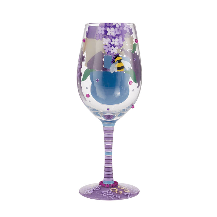 "Best Grandma Ever" Hand-Painted Wine Glass, 15 oz.