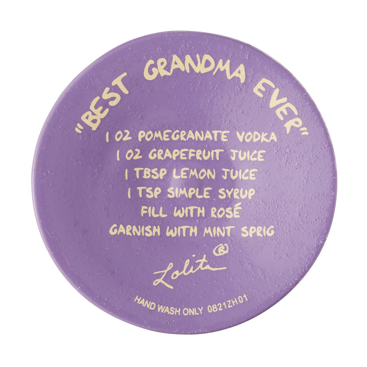 "Best Grandma Ever" Hand-Painted Wine Glass, 15 oz.