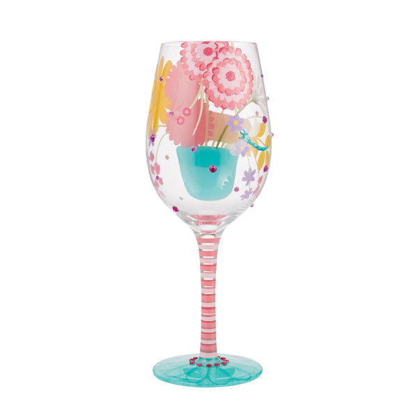 Lolita® Bachelorette Super Bling Handpainted Wine Glass, 22 oz