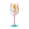 "Best Mom Ever" Hand-Painted Wine Glass, 15 oz.