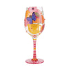 "Best Sister Ever" Hand-Painted Wine Glass, 15 oz.