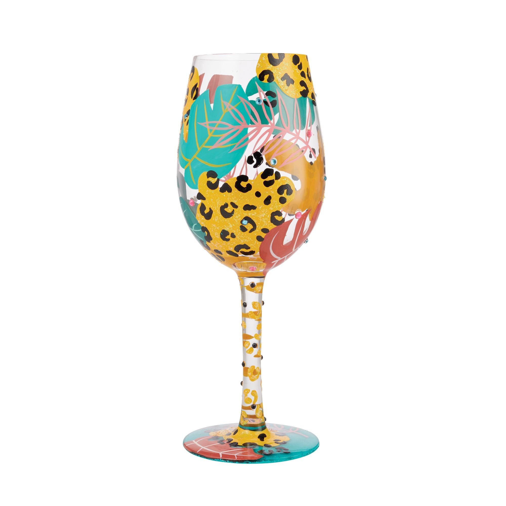 Hand Painted Wine Glass - Art Deco Wine - Original Designs by