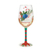 Holiday Wishes Hand-Painted Wine Glass, 15 oz.