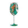 Holiday Movie Night Hand-Painted Wine Glass, 15 oz.