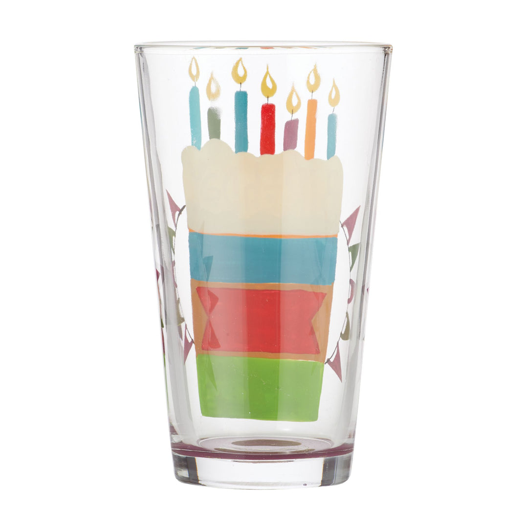 Birthday Beer Hand-Painted Beer Glass, 16 oz.