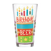 Birthday Beer Hand-Painted Beer Glass, 16 oz.