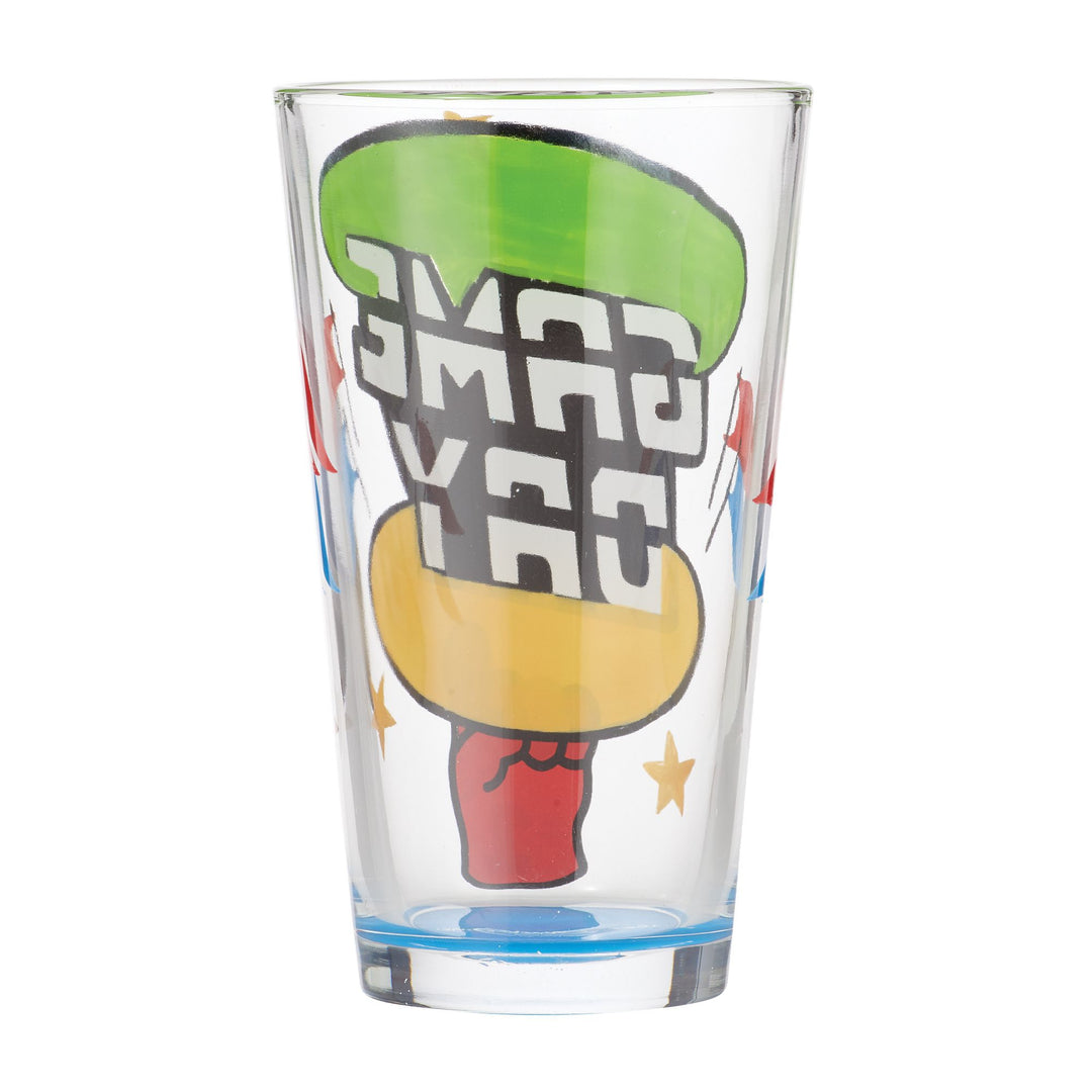 Game Day Hand-Painted Beer Glass, 16 oz.