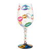 Made for Kissing Hand Painted wine glass