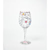 Lolita Bride Hand Painted Wine Glass, Dress Pattern