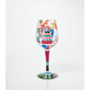 Birthday Bash Hand-painted Artisan Wine Glass, 15 oz.