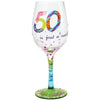 50 is Just a Number Hand painted Wine Glass, 15 oz.