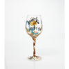 60 and Sassy Hand-painted Artisan Wine Glass, 15 oz.