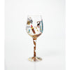 60 and Sassy Hand-painted Artisan Wine Glass, 15 oz.