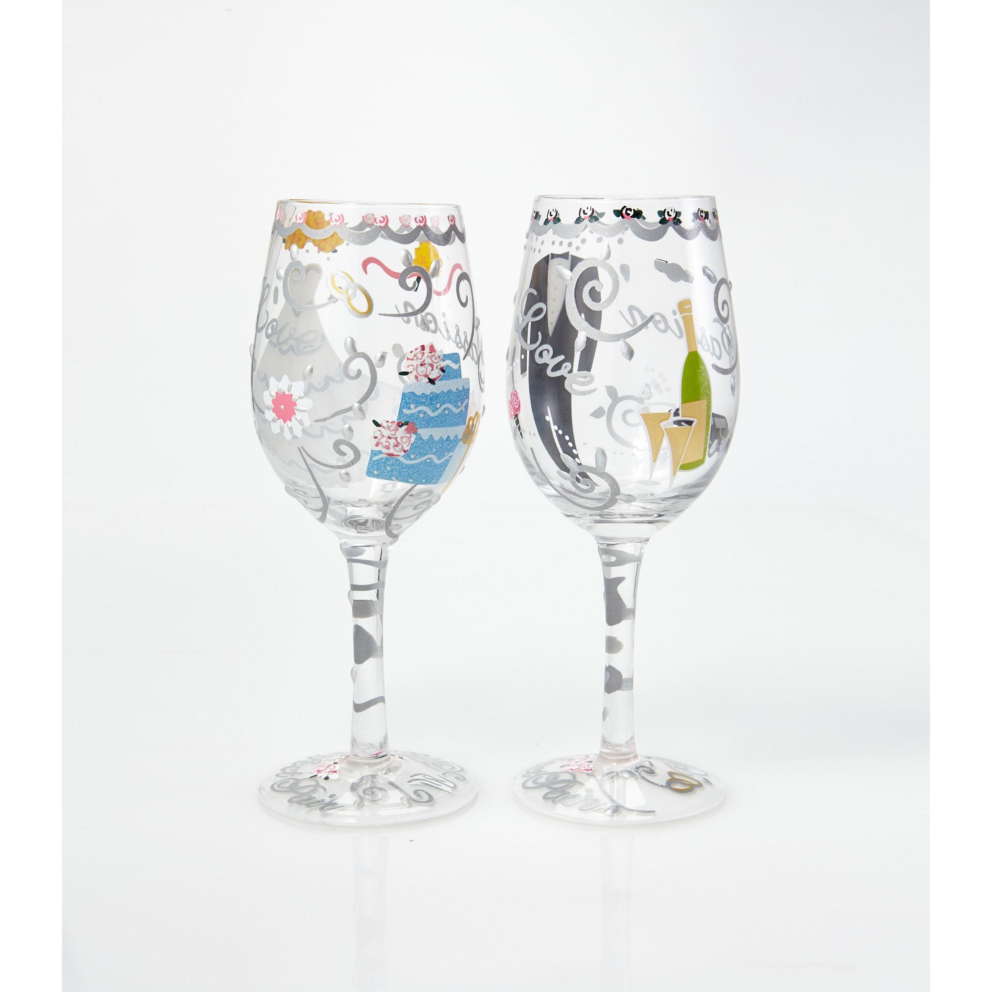 Hand Painted Wine Glasses - Set of 8 – mrs.mandolin
